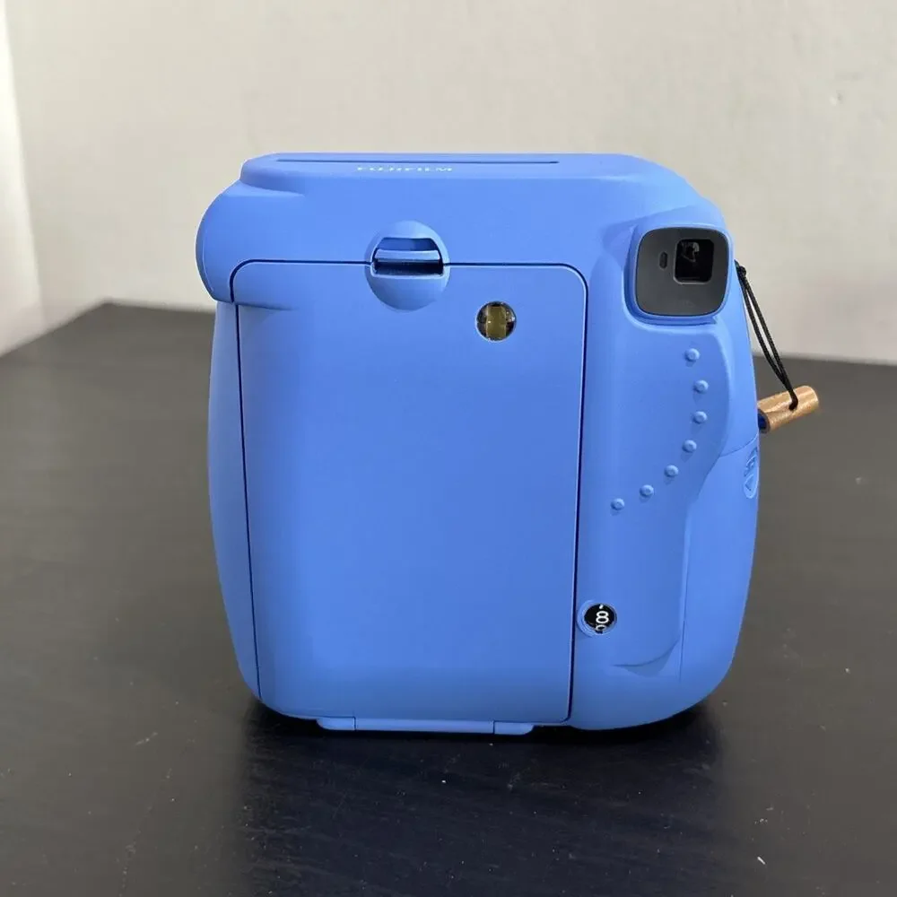 Fujifilm Instax Mini 9 Instant Film Camera Cobalt Blue W/Strap & Case WORKING